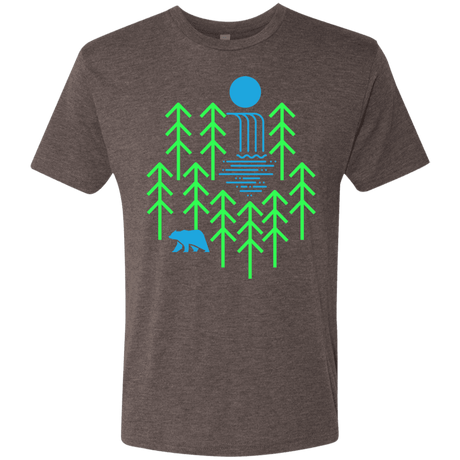 T-Shirts Macchiato / S Waterfall Lake Men's Triblend T-Shirt