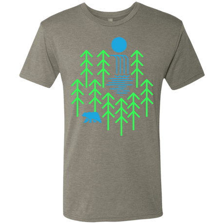 T-Shirts Venetian Grey / S Waterfall Lake Men's Triblend T-Shirt