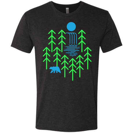 T-Shirts Vintage Black / S Waterfall Lake Men's Triblend T-Shirt