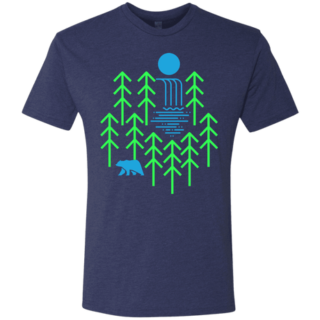 T-Shirts Vintage Navy / S Waterfall Lake Men's Triblend T-Shirt