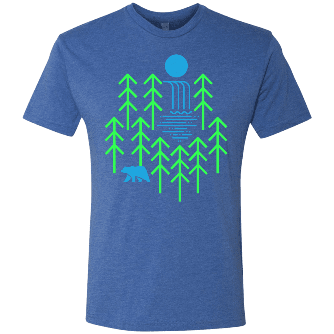 T-Shirts Vintage Royal / S Waterfall Lake Men's Triblend T-Shirt