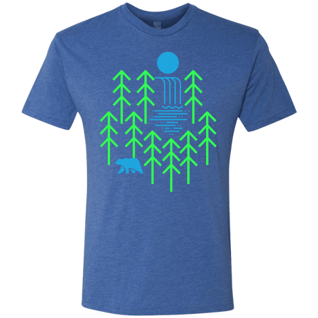 T-Shirts Vintage Royal / S Waterfall Lake Men's Triblend T-Shirt