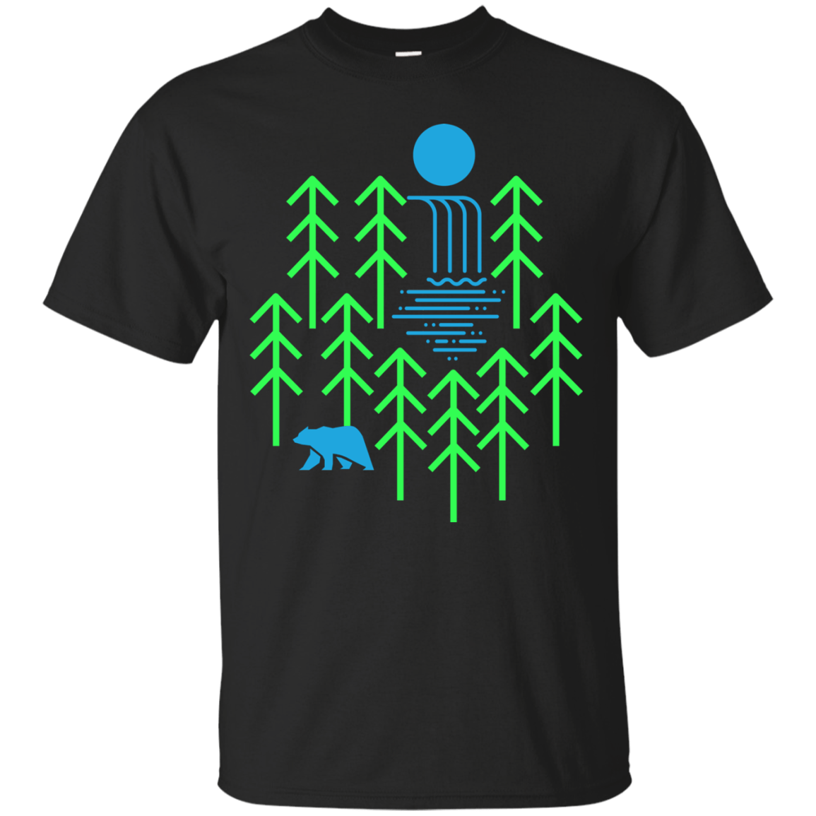 T-Shirts Black / S Waterfall Lake T-Shirt
