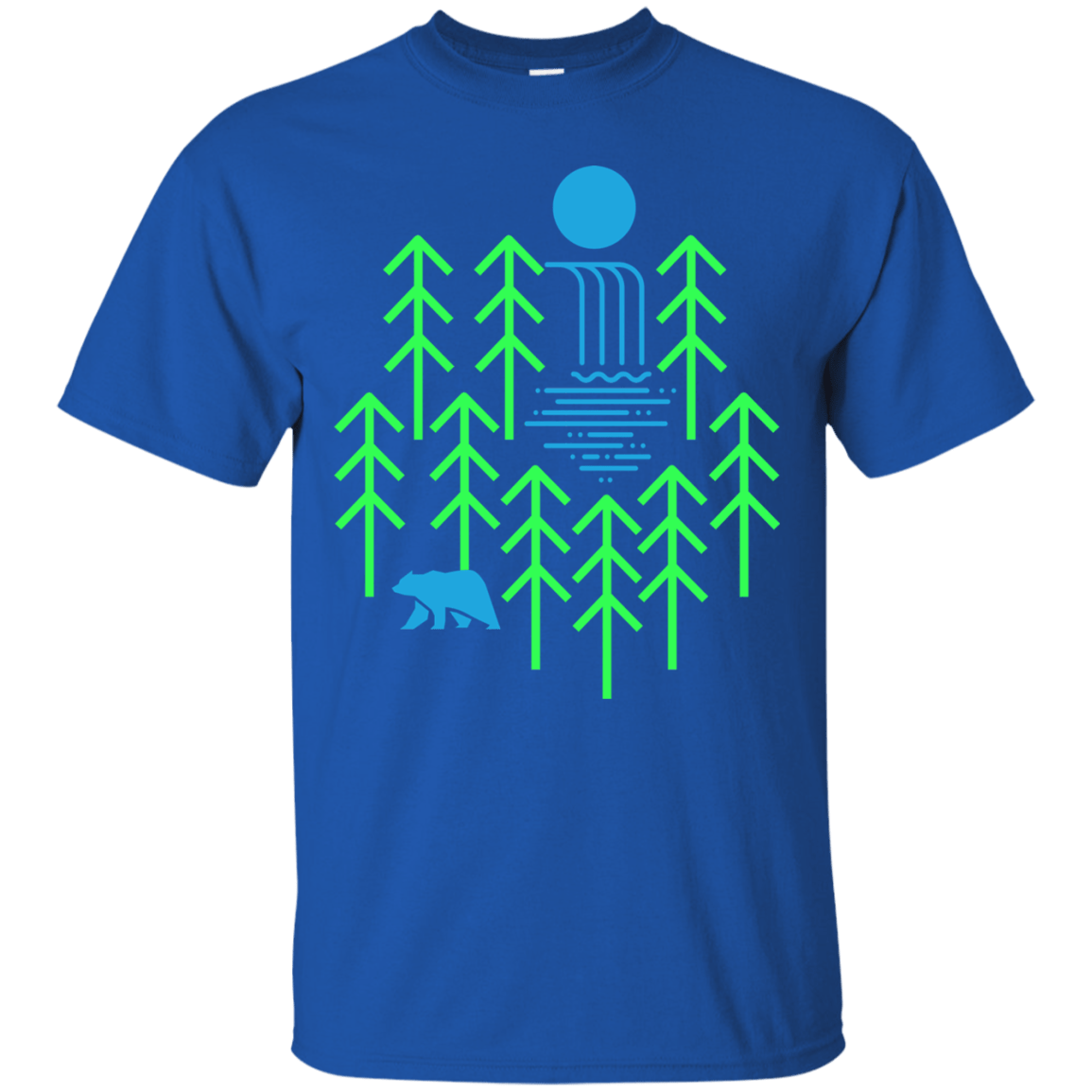 T-Shirts Royal / S Waterfall Lake T-Shirt