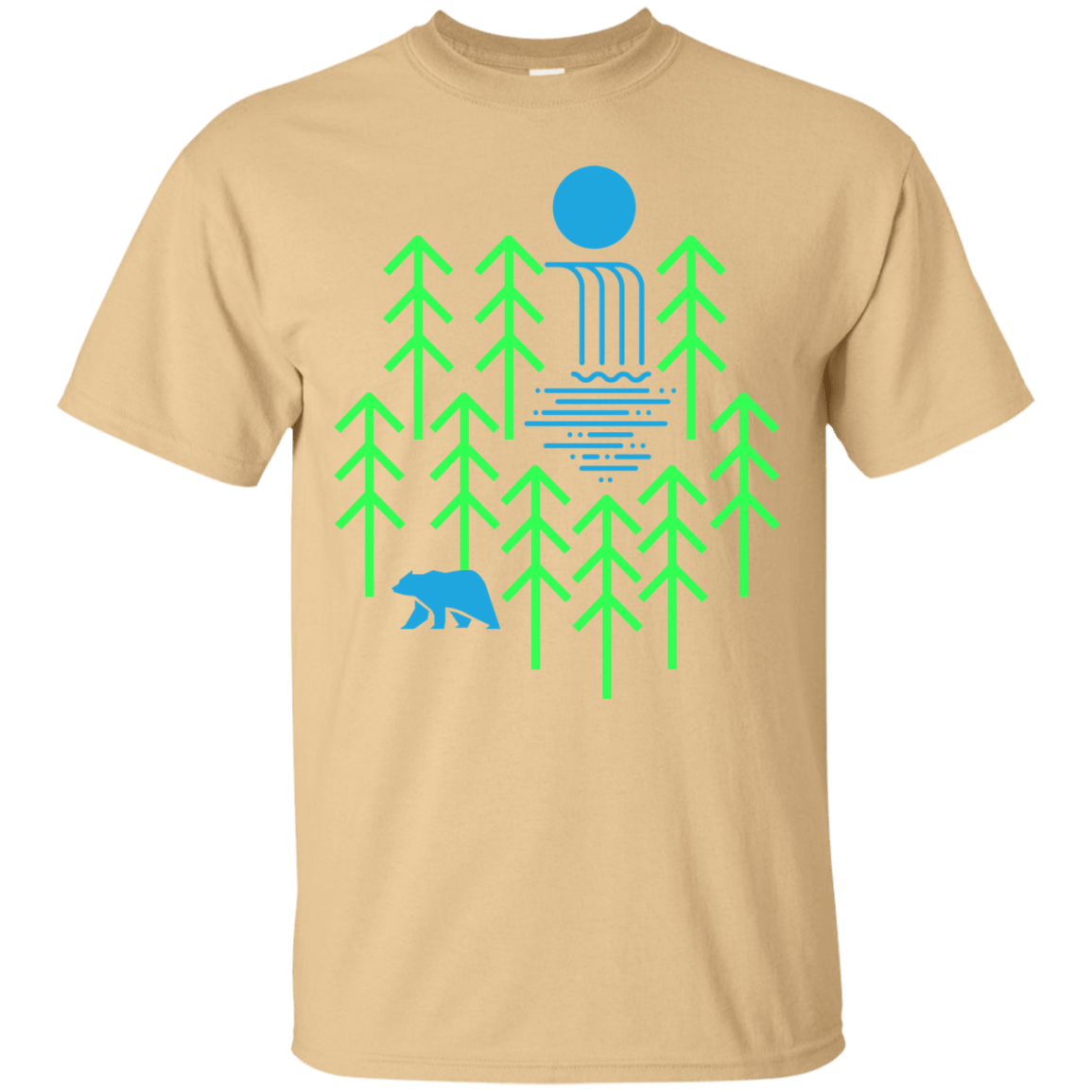 T-Shirts Vegas Gold / S Waterfall Lake T-Shirt