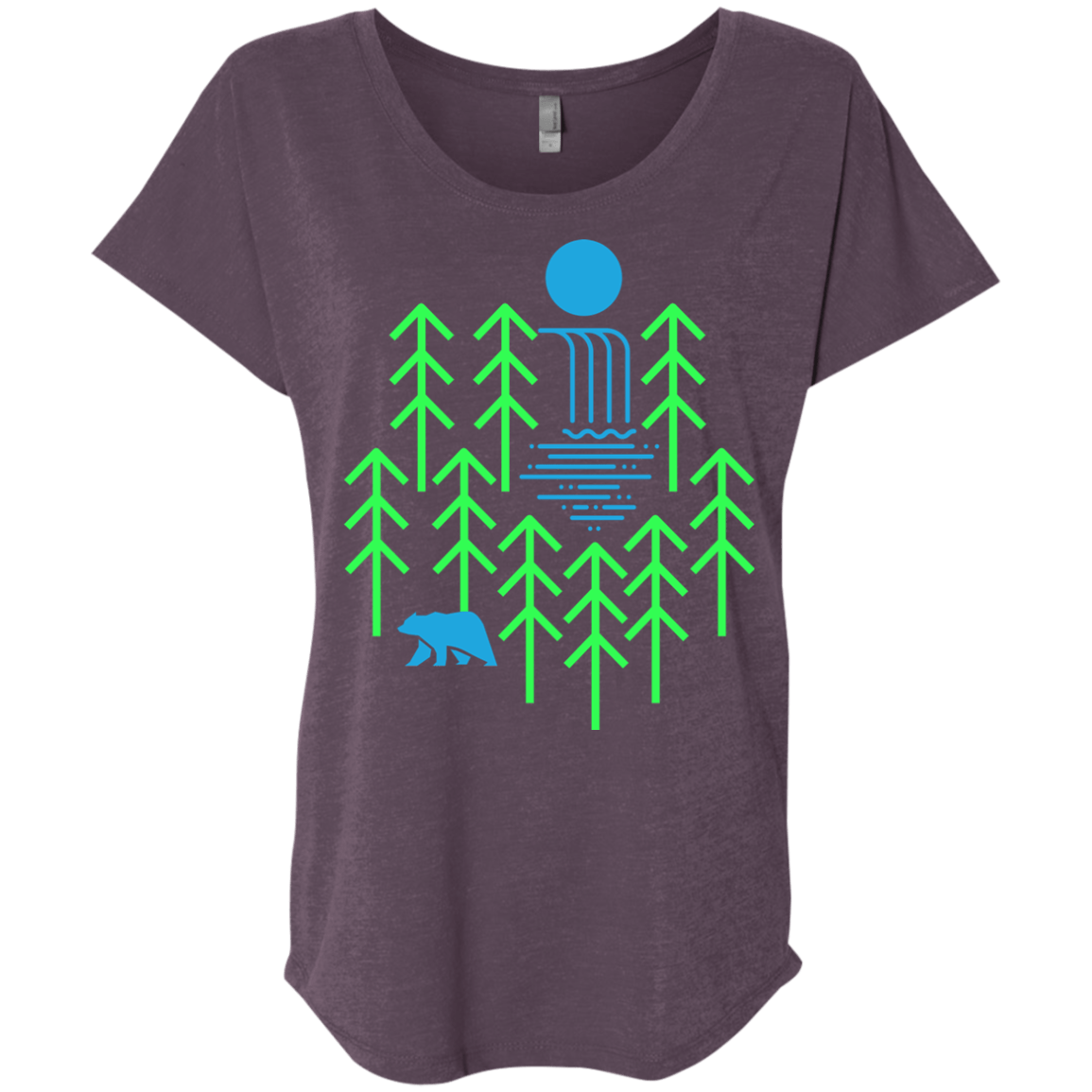 Waterfall Lake Triblend Dolman Sleeve