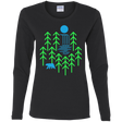 T-Shirts Black / S Waterfall Lake Women's Long Sleeve T-Shirt