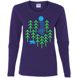 T-Shirts Purple / S Waterfall Lake Women's Long Sleeve T-Shirt