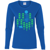 T-Shirts Royal / S Waterfall Lake Women's Long Sleeve T-Shirt