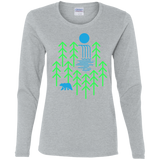 T-Shirts Sport Grey / S Waterfall Lake Women's Long Sleeve T-Shirt