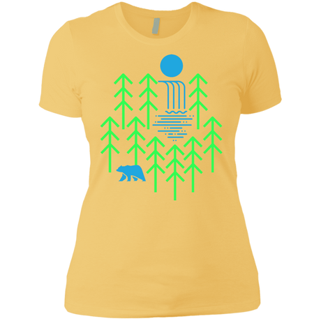 T-Shirts Banana Cream/ / X-Small Waterfall Lake Women's Premium T-Shirt