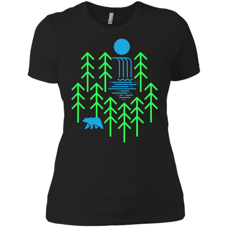 T-Shirts Black / X-Small Waterfall Lake Women's Premium T-Shirt