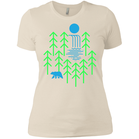T-Shirts Ivory/ / X-Small Waterfall Lake Women's Premium T-Shirt