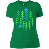 T-Shirts Kelly Green / X-Small Waterfall Lake Women's Premium T-Shirt