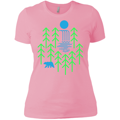 T-Shirts Light Pink / X-Small Waterfall Lake Women's Premium T-Shirt