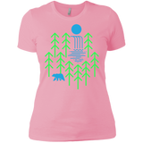 T-Shirts Light Pink / X-Small Waterfall Lake Women's Premium T-Shirt