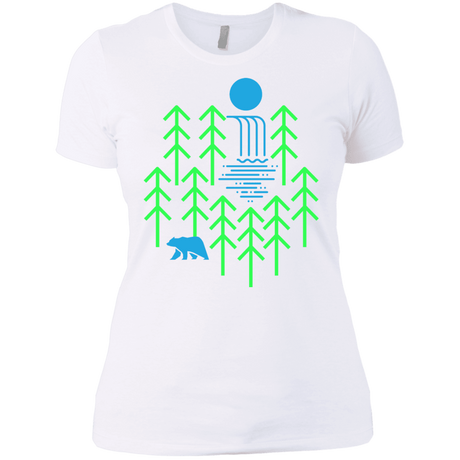 T-Shirts White / X-Small Waterfall Lake Women's Premium T-Shirt