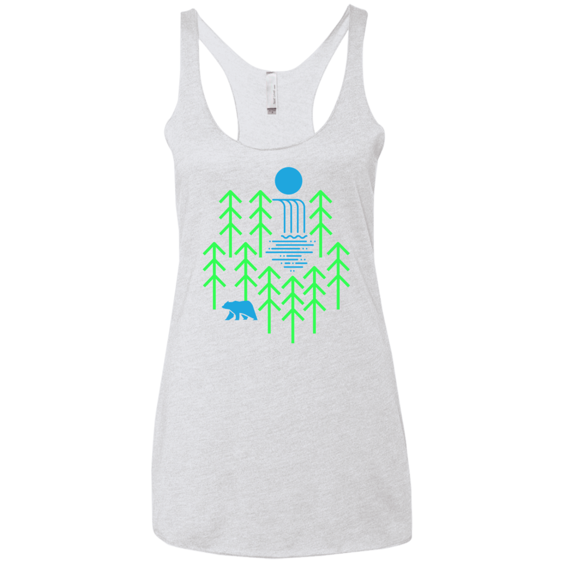 Waterfall Lake Women's Triblend Racerback Tank