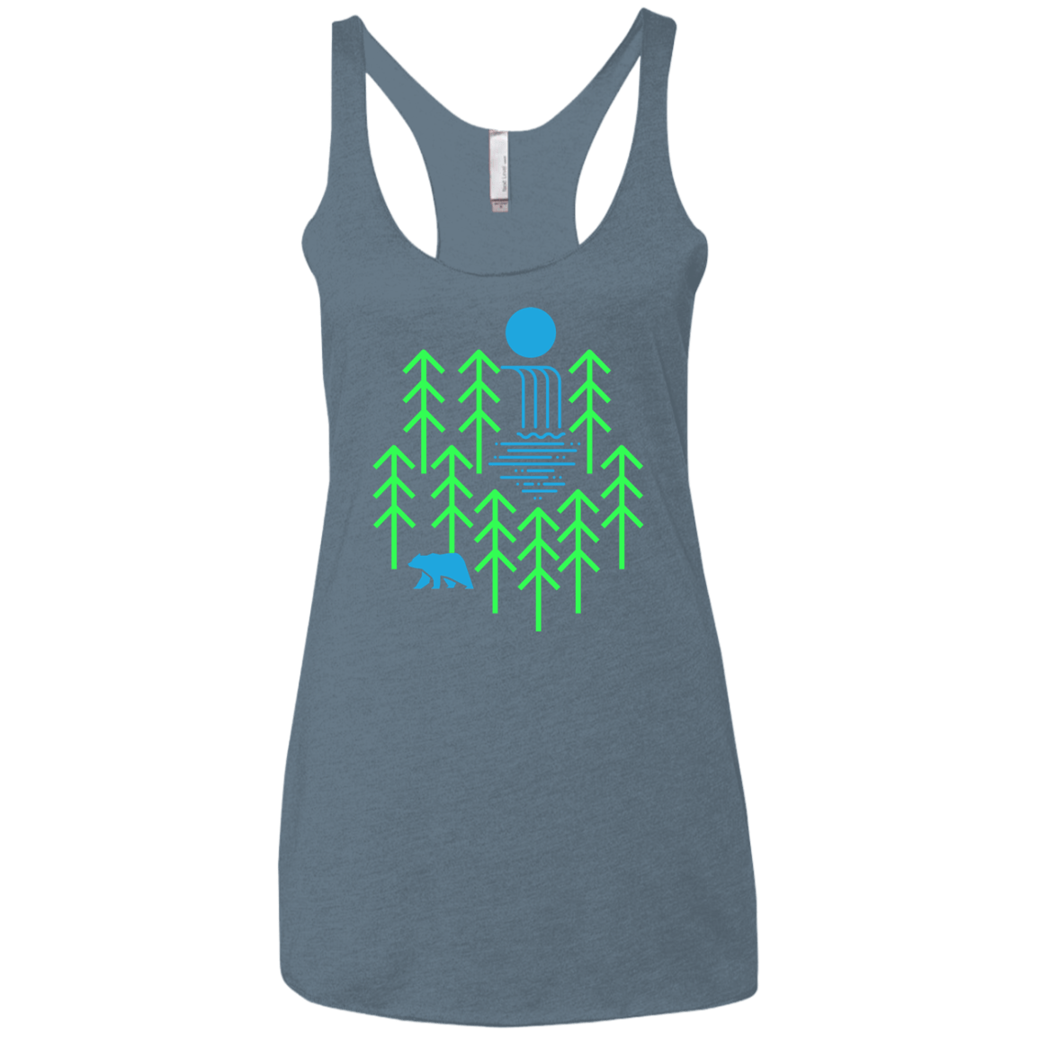 Waterfall Lake Women's Triblend Racerback Tank