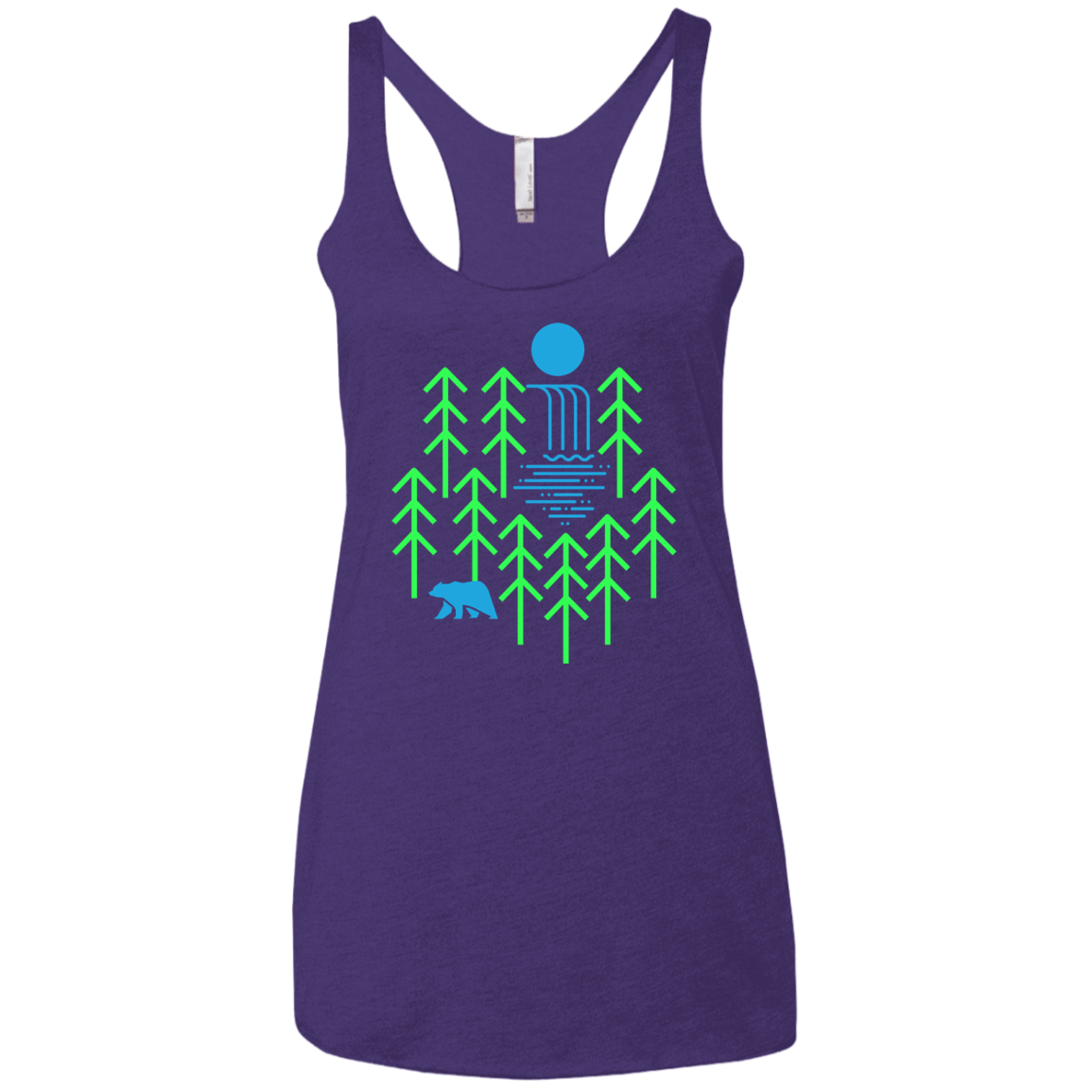 Waterfall Lake Women's Triblend Racerback Tank