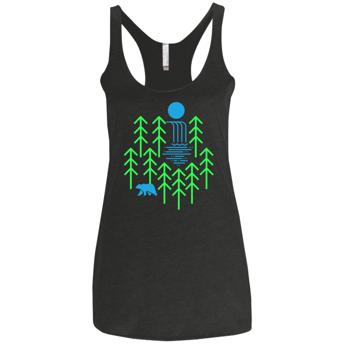 Waterfall Lake Women's Triblend Racerback Tank