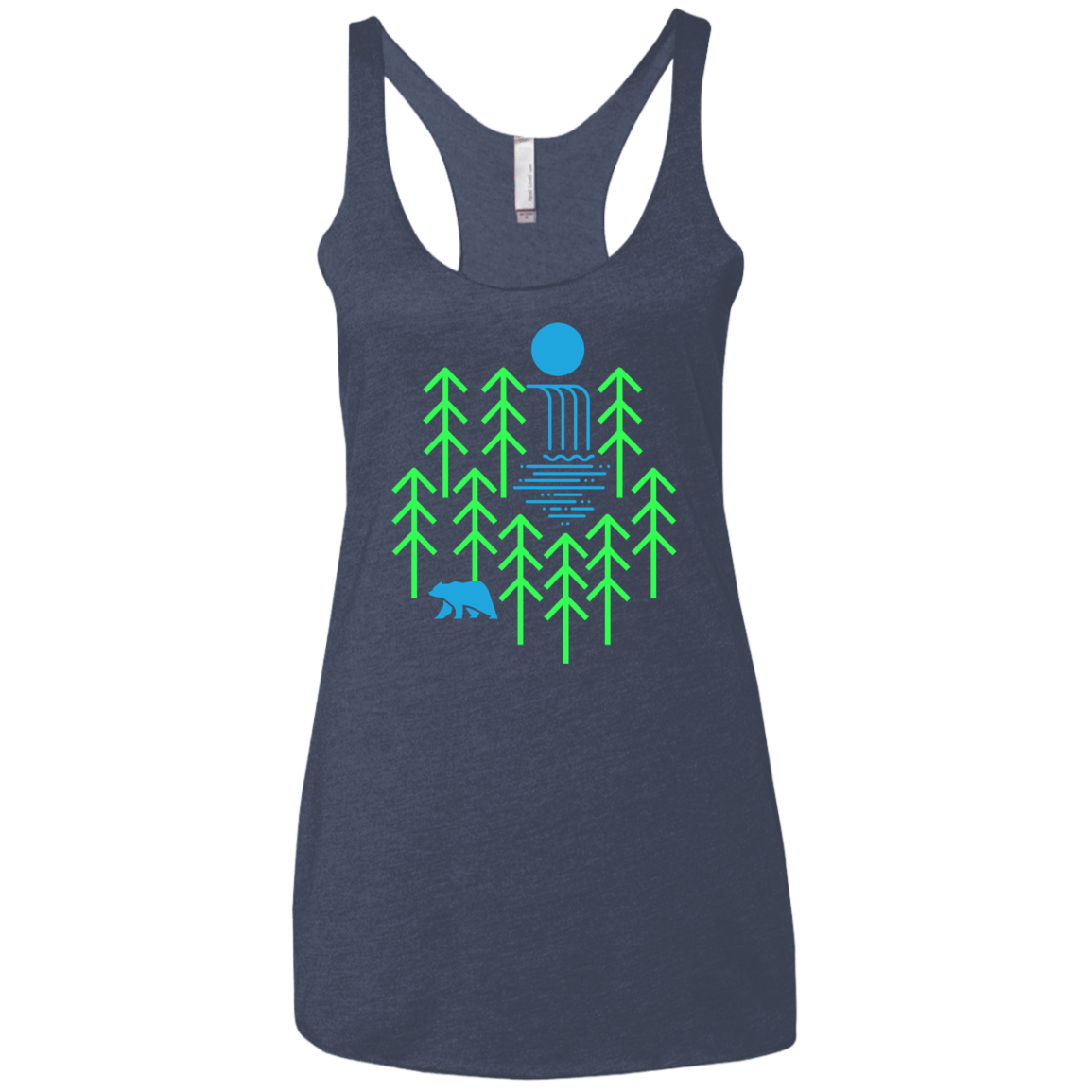 Waterfall Lake Women's Triblend Racerback Tank