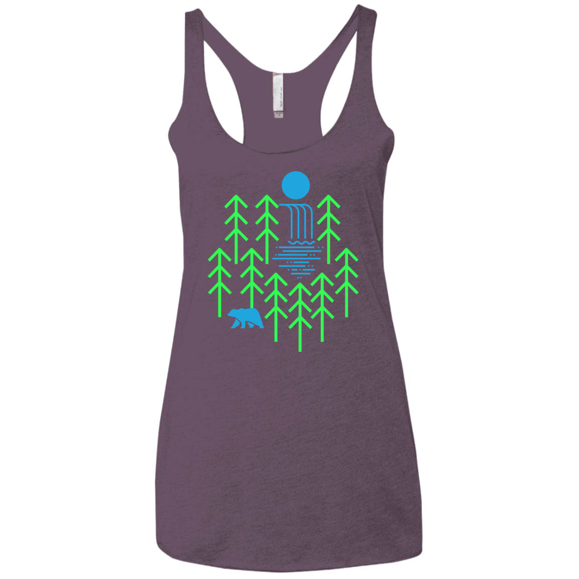 Waterfall Lake Women's Triblend Racerback Tank