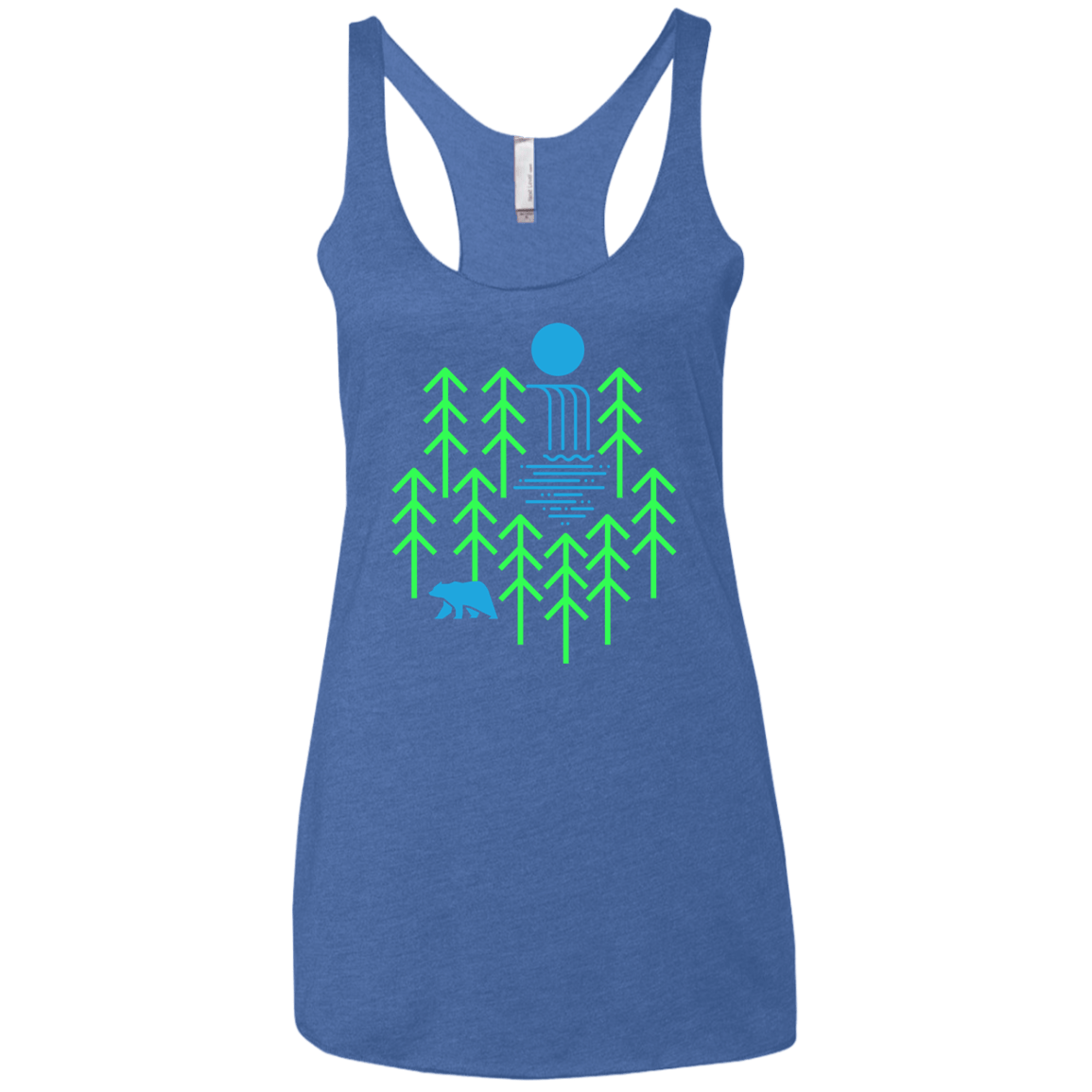 Waterfall Lake Women's Triblend Racerback Tank