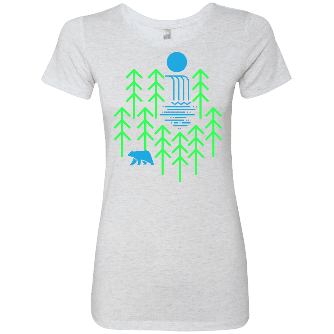 T-Shirts Heather White / S Waterfall Lake Women's Triblend T-Shirt