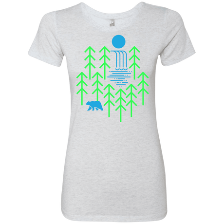 T-Shirts Heather White / S Waterfall Lake Women's Triblend T-Shirt