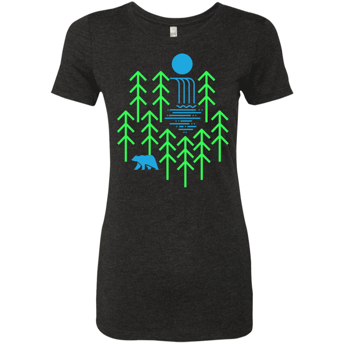 T-Shirts Vintage Black / S Waterfall Lake Women's Triblend T-Shirt