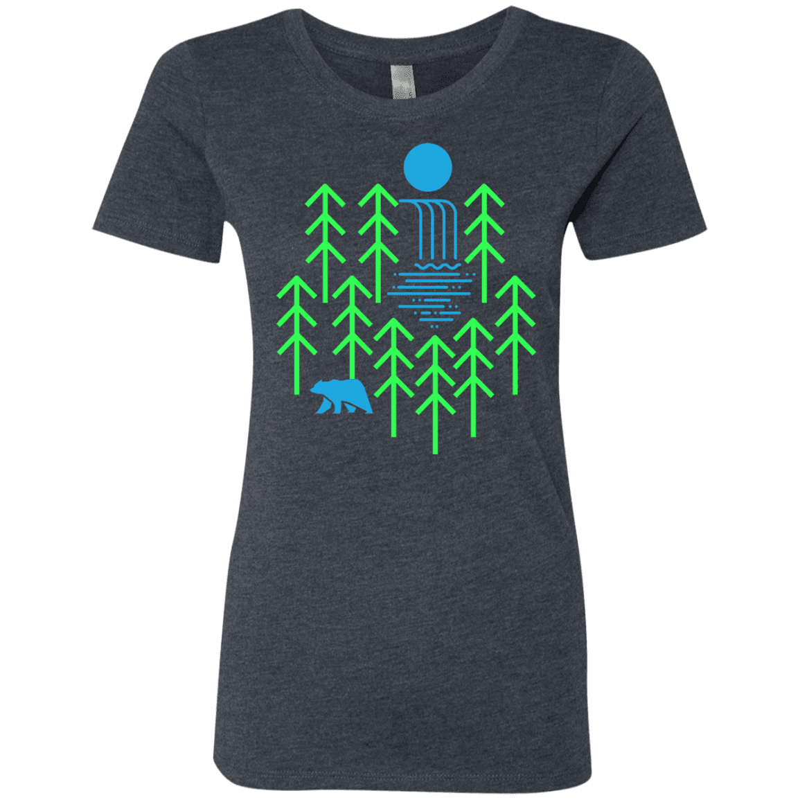 T-Shirts Vintage Navy / S Waterfall Lake Women's Triblend T-Shirt