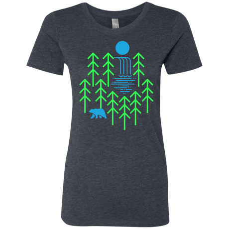T-Shirts Vintage Navy / S Waterfall Lake Women's Triblend T-Shirt