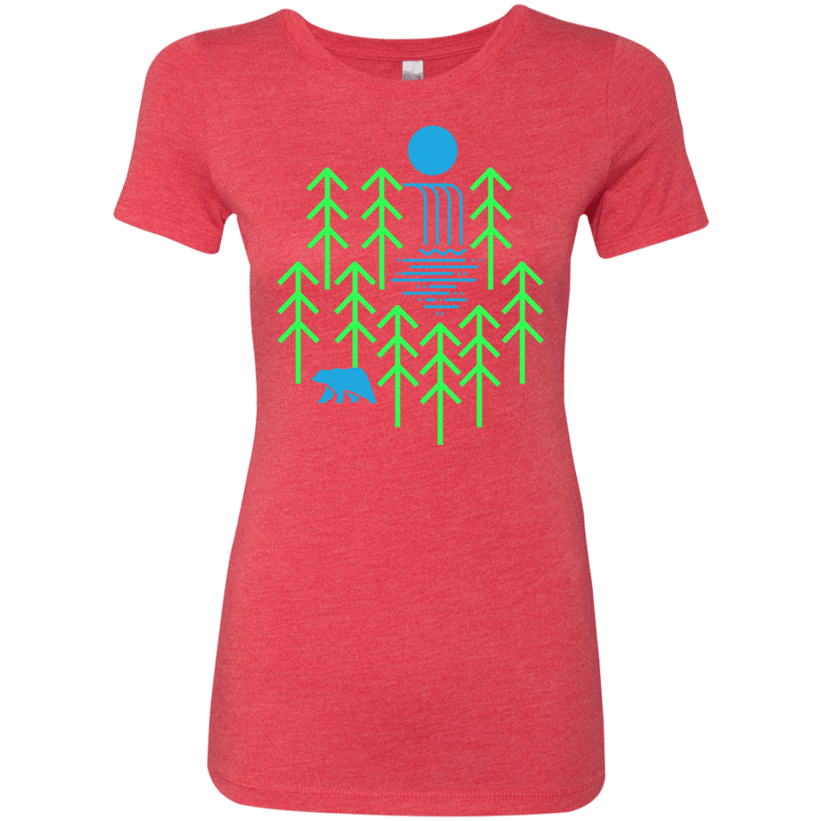 T-Shirts Vintage Red / S Waterfall Lake Women's Triblend T-Shirt
