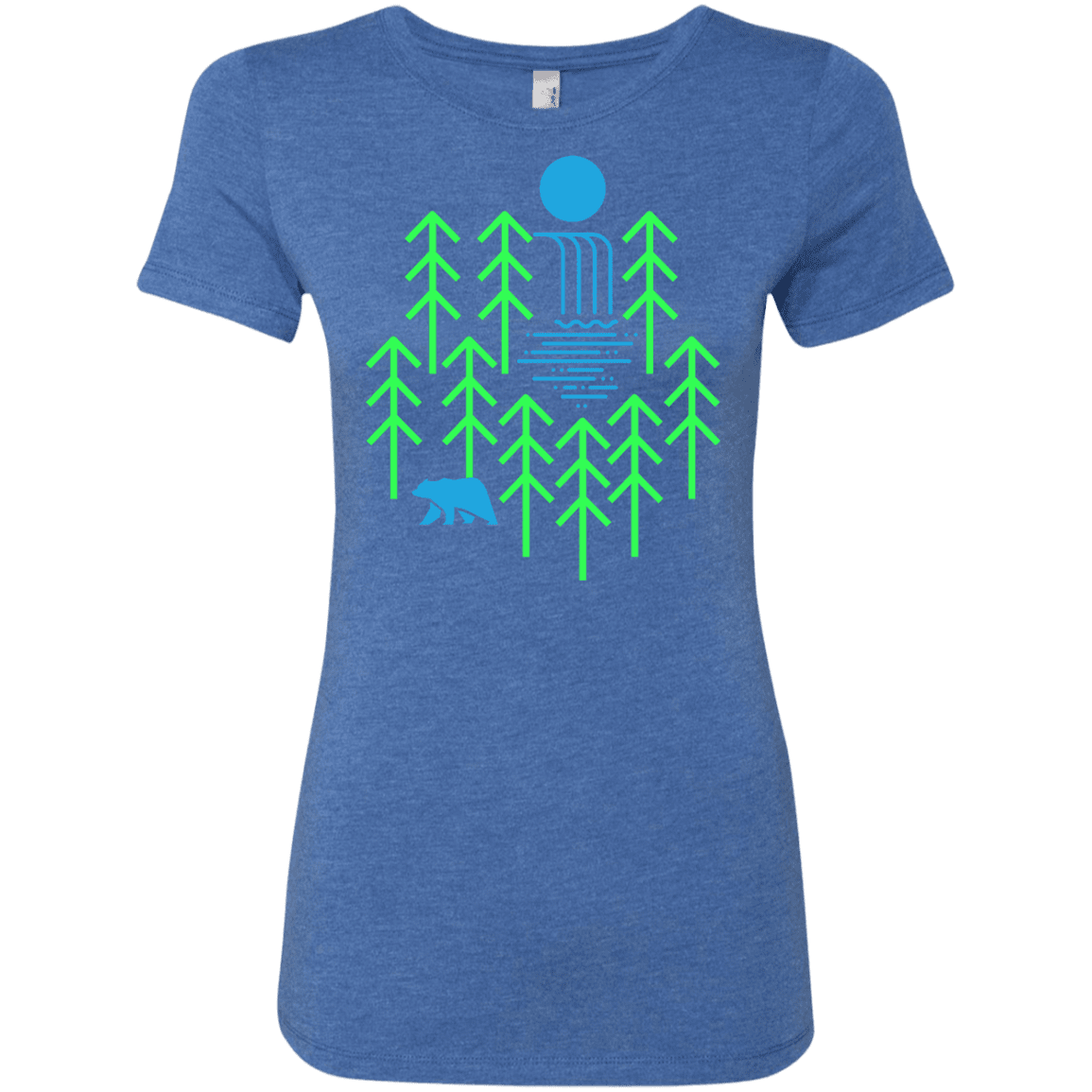 T-Shirts Vintage Royal / S Waterfall Lake Women's Triblend T-Shirt