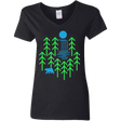 T-Shirts Black / S Waterfall Lake Women's V-Neck T-Shirt