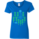 T-Shirts Royal / S Waterfall Lake Women's V-Neck T-Shirt