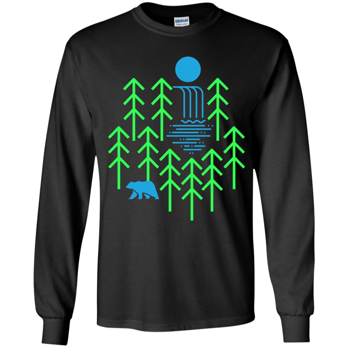 Waterfall Lake Youth Long Sleeve T-Shirt