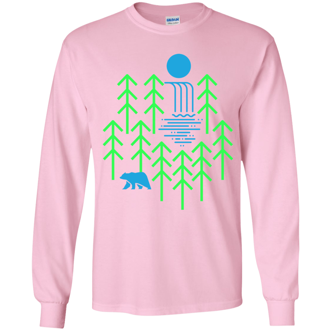 Waterfall Lake Youth Long Sleeve T-Shirt