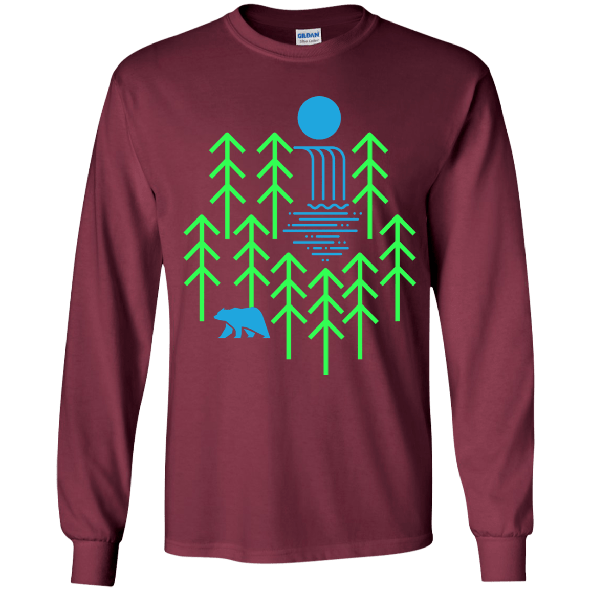 Waterfall Lake Youth Long Sleeve T-Shirt