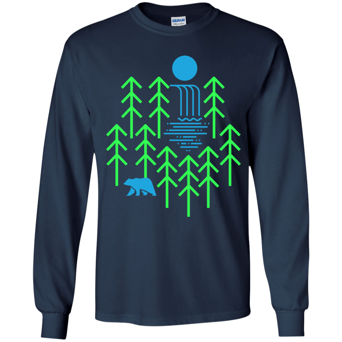 Waterfall Lake Youth Long Sleeve T-Shirt