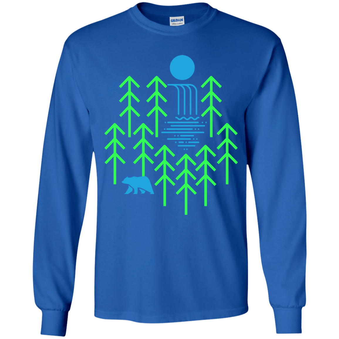 Waterfall Lake Youth Long Sleeve T-Shirt
