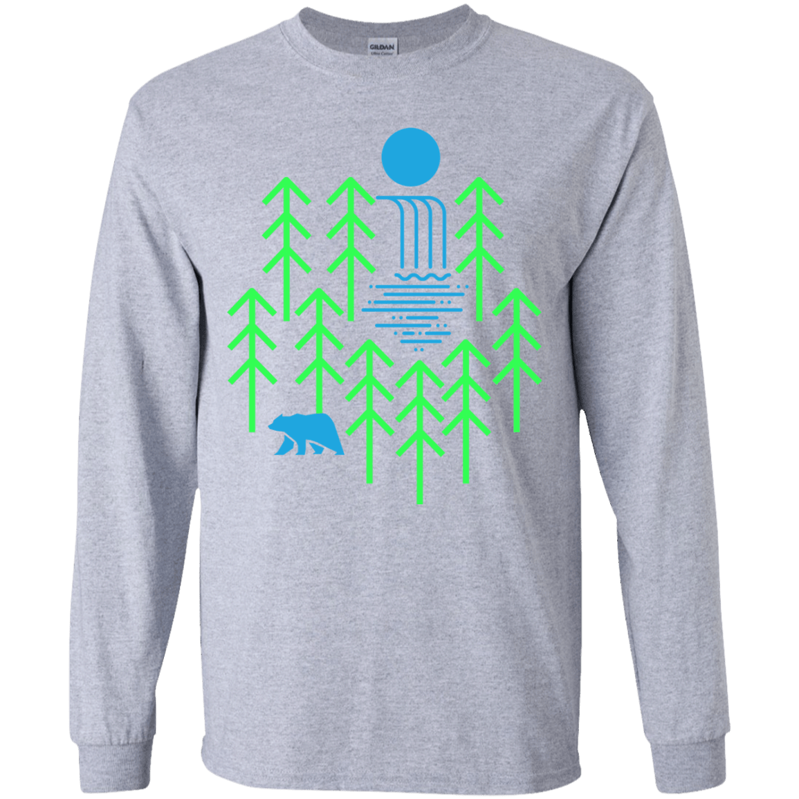 Waterfall Lake Youth Long Sleeve T-Shirt