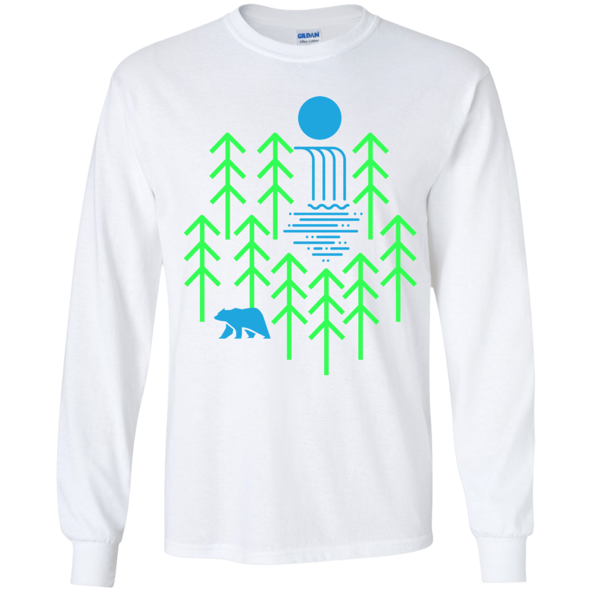 Waterfall Lake Youth Long Sleeve T-Shirt