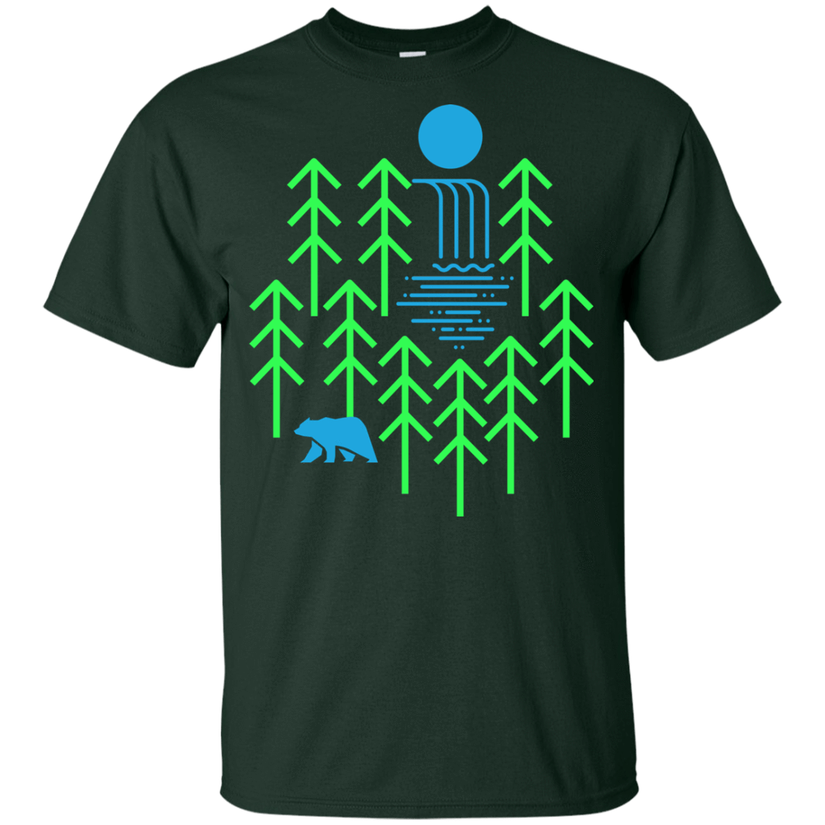 T-Shirts Forest / YXS Waterfall Lake Youth T-Shirt