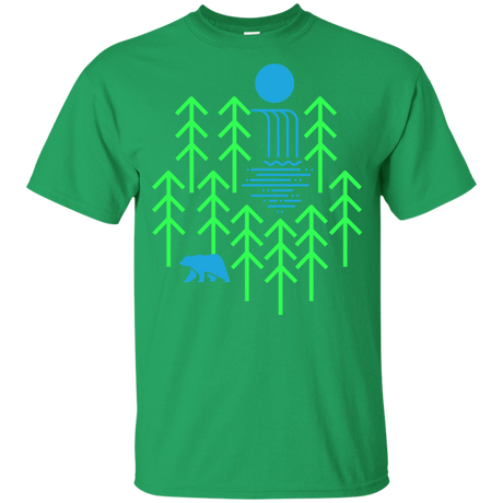 T-Shirts Irish Green / YXS Waterfall Lake Youth T-Shirt