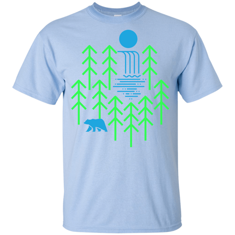 T-Shirts Light Blue / YXS Waterfall Lake Youth T-Shirt