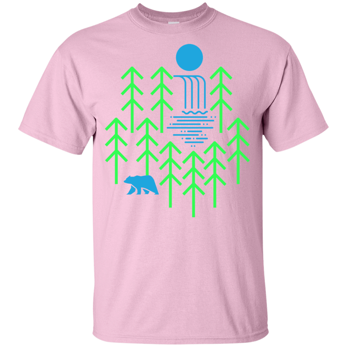 T-Shirts Light Pink / YXS Waterfall Lake Youth T-Shirt