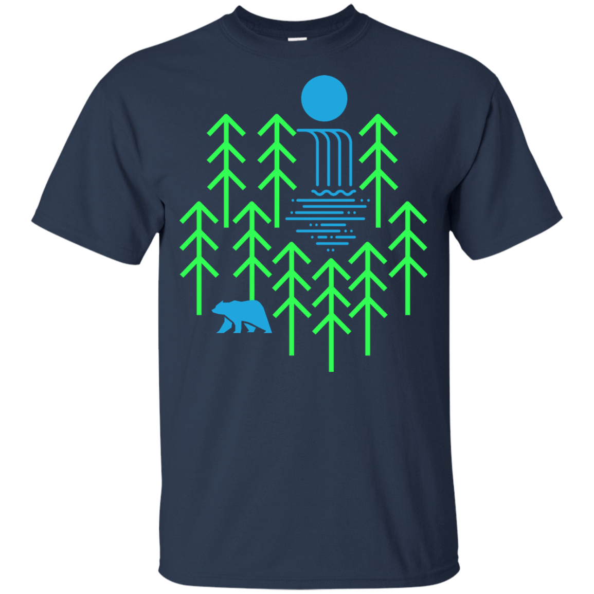 T-Shirts Navy / YXS Waterfall Lake Youth T-Shirt