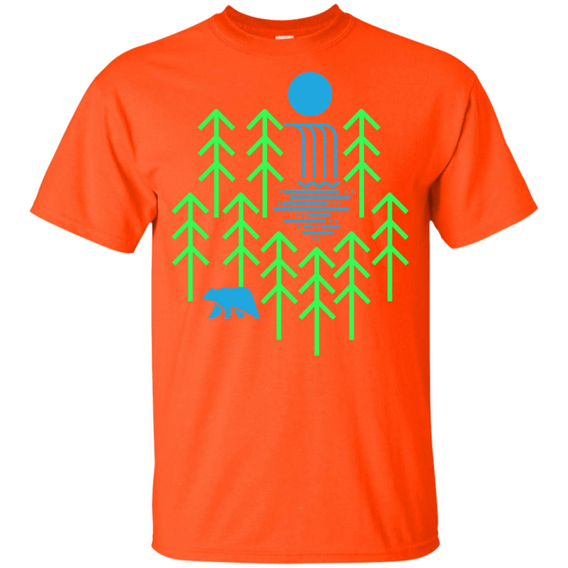 T-Shirts Orange / YXS Waterfall Lake Youth T-Shirt